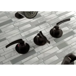 Kingston Brass Centurion Three-Handle Tub and Shower Faucet