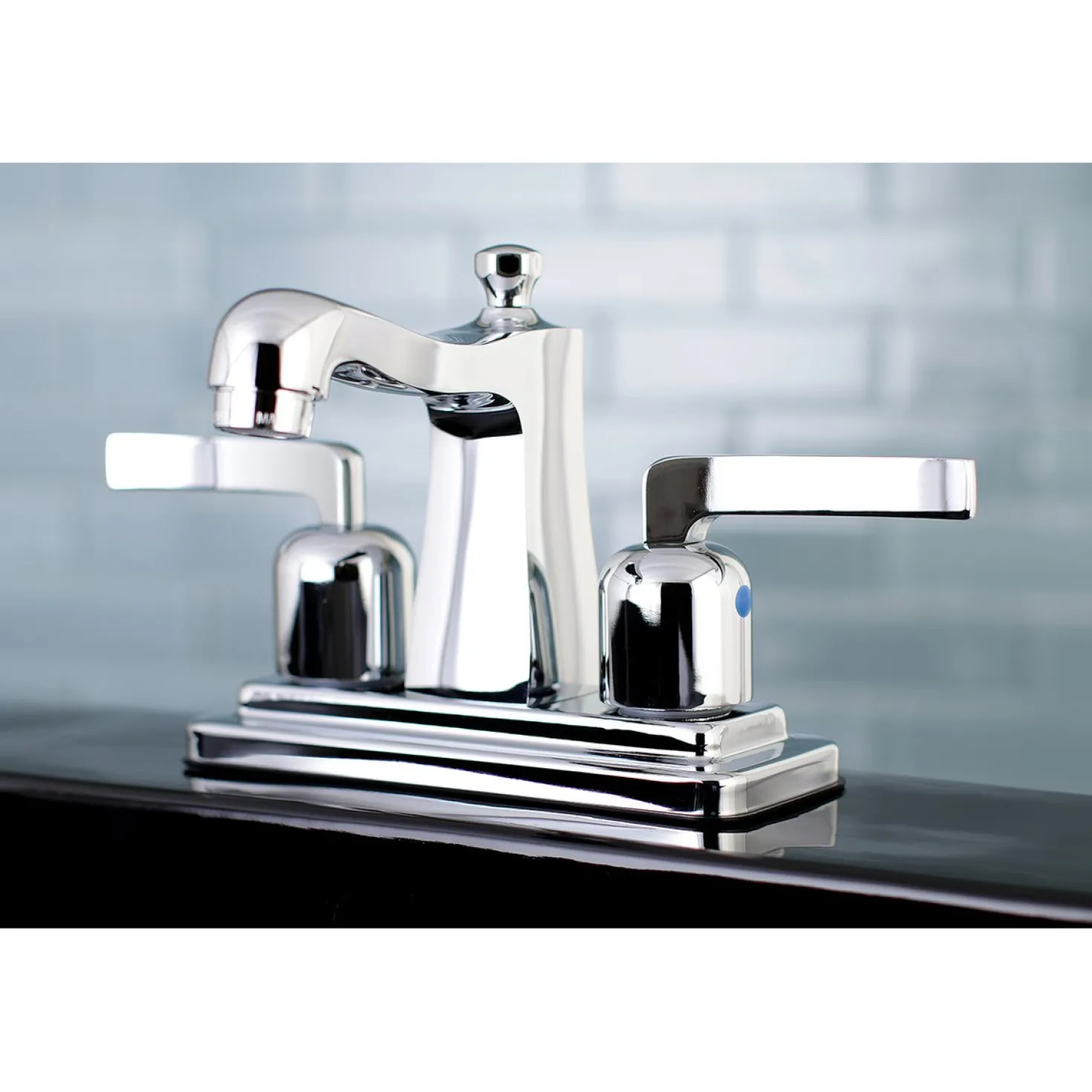 Kingston Brass Centurion Two-Handle 4" Centerset Deck Mount Bathroom Faucet