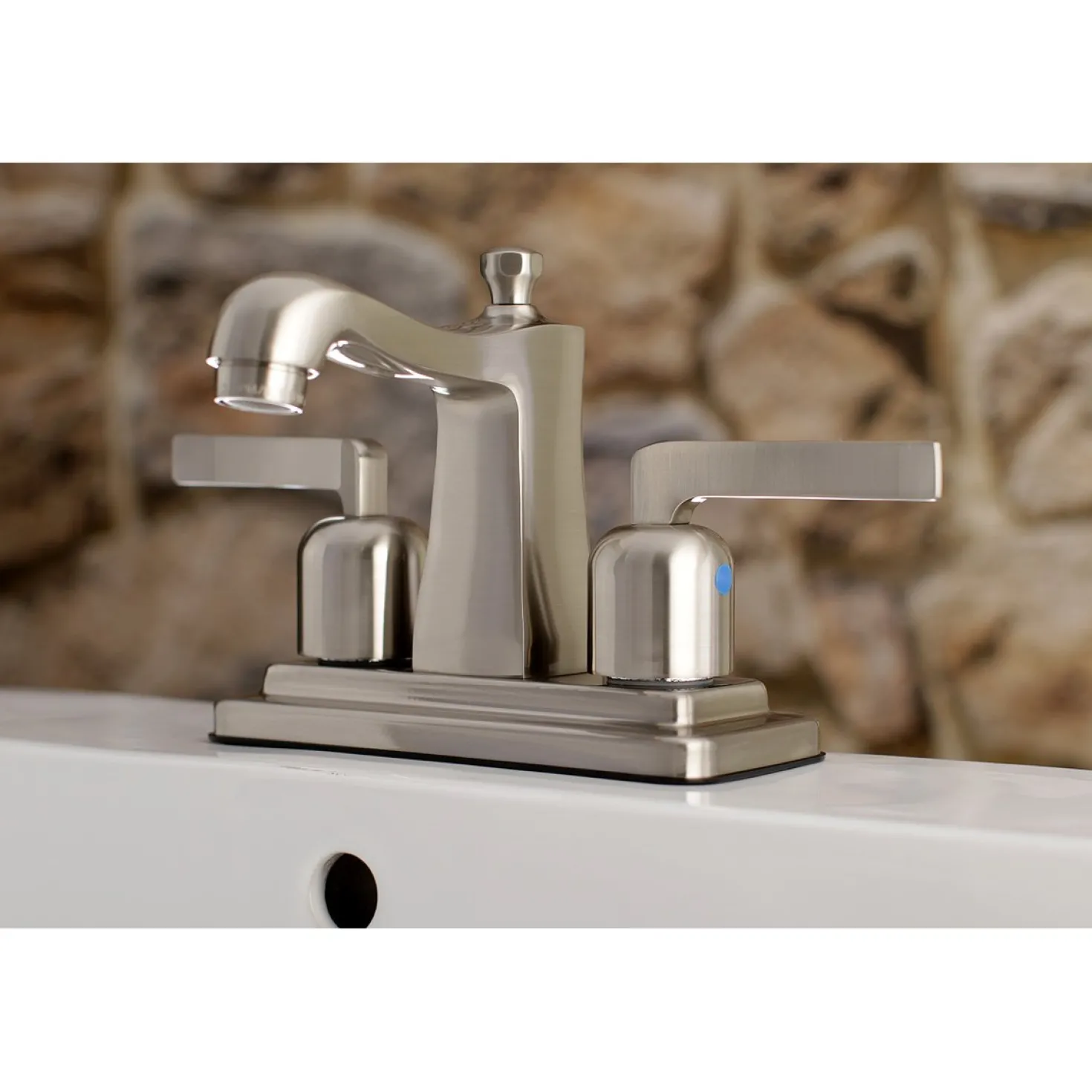 Kingston Brass Centurion Two-Handle 4" Centerset Deck Mount Bathroom Faucet