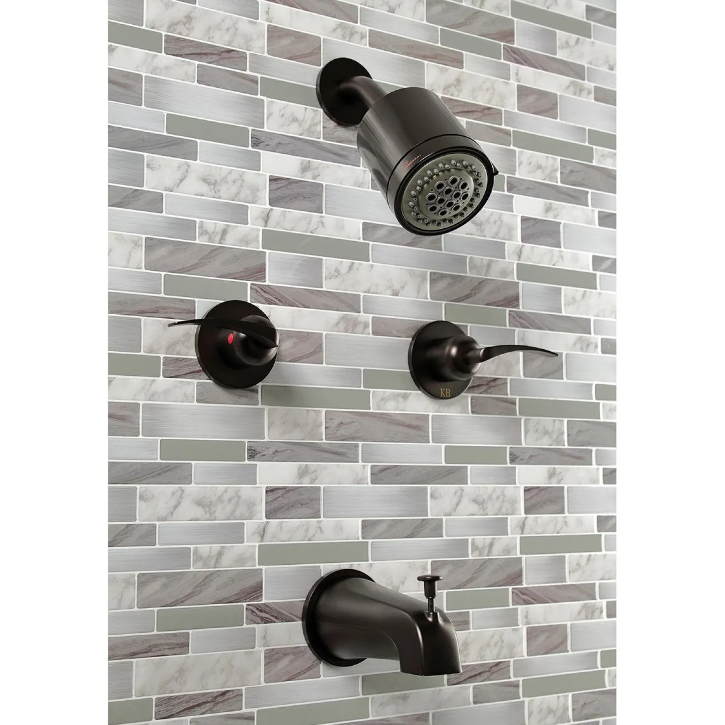 Kingston Brass Centurion Two-Handle Tub and Shower Faucet