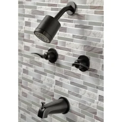 Kingston Brass Centurion Two-Handle Tub and Shower Faucet
