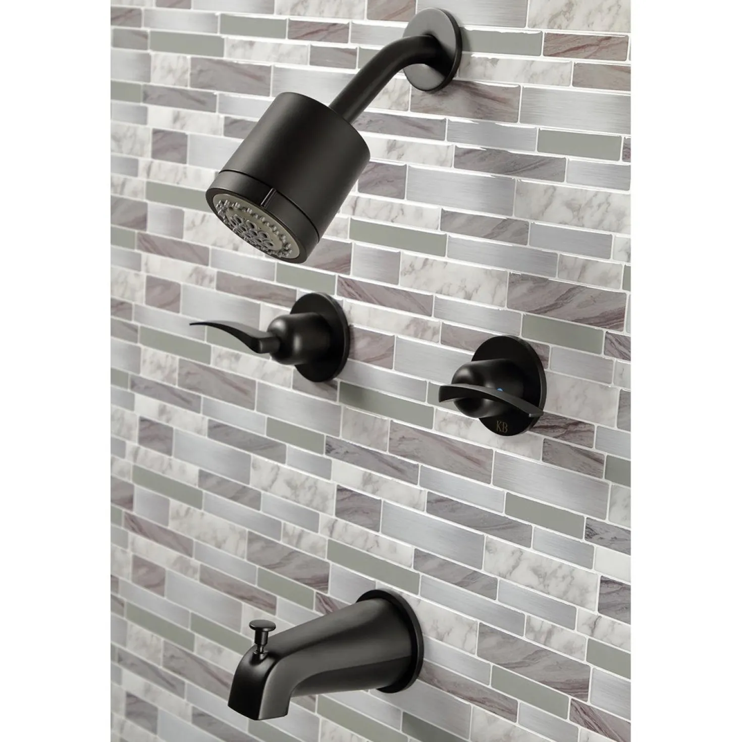 Kingston Brass Centurion Two-Handle Tub and Shower Faucet