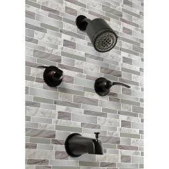 Kingston Brass Centurion Two-Handle Tub and Shower Faucet