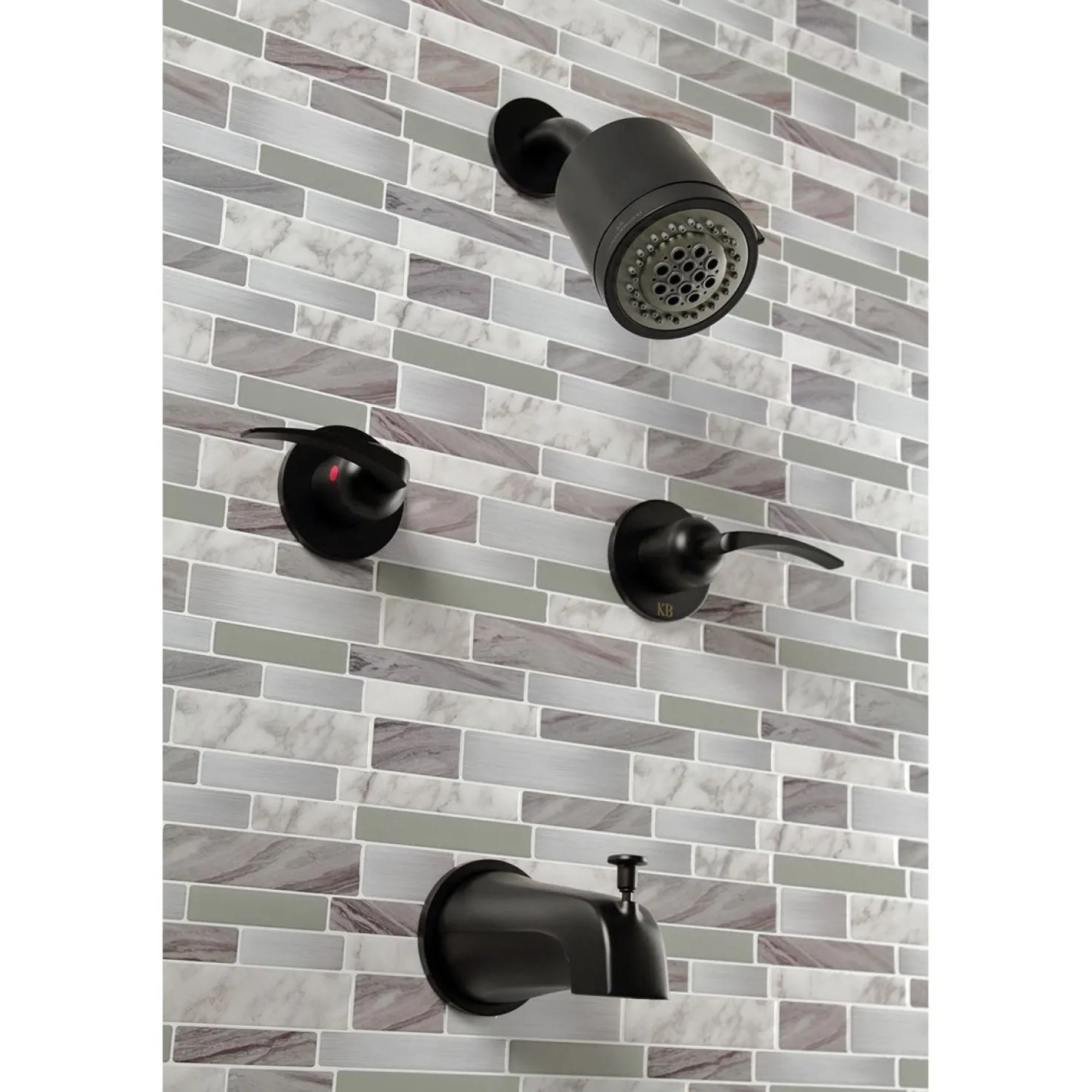 Kingston Brass Centurion Two-Handle Tub and Shower Faucet