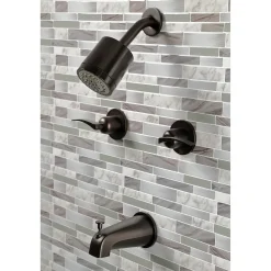 Kingston Brass Centurion Two-Handle Tub and Shower Faucet
