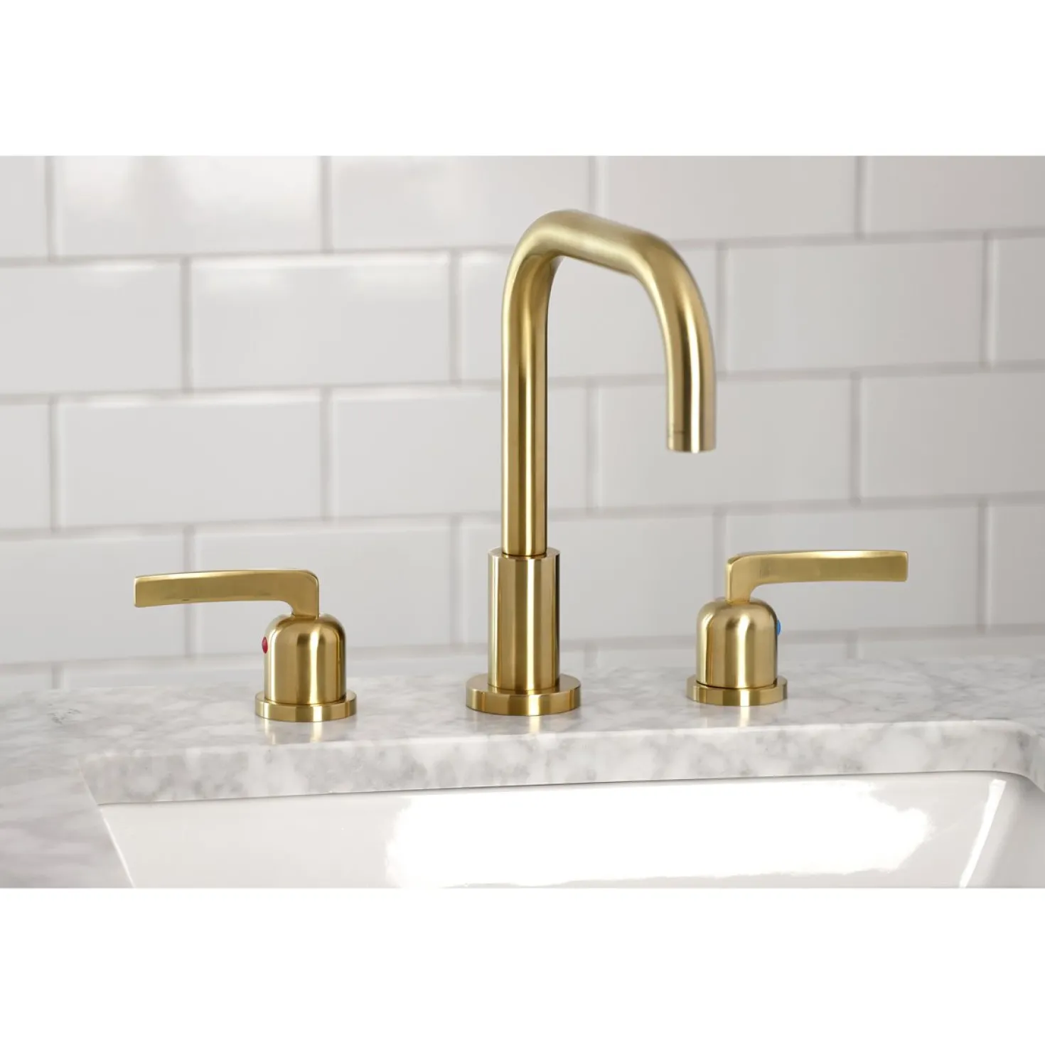 Kingston Brass Centurion Widespread Bathroom Faucet with Brass Pop-Up