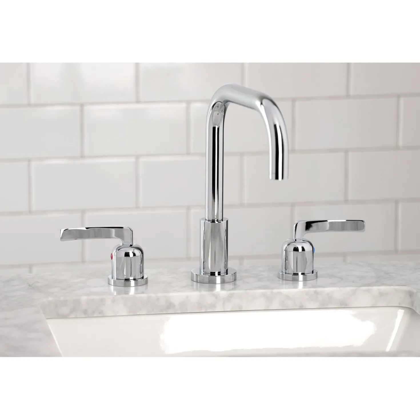 Kingston Brass Centurion Widespread Bathroom Faucet with Brass Pop-Up