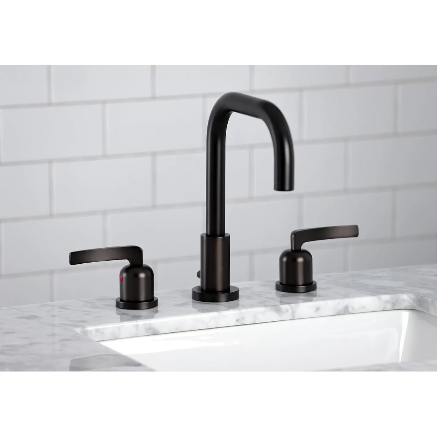 Kingston Brass Centurion Widespread Bathroom Faucet with Brass Pop-Up