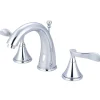 Kingston Brass Century Two Handle 8" to 16" Widespread Lavatory Faucet with Brass Pop-up