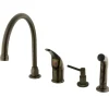 Kingston Brass Chatham Single Handle Kitchen Faucet with Soap Dispenser