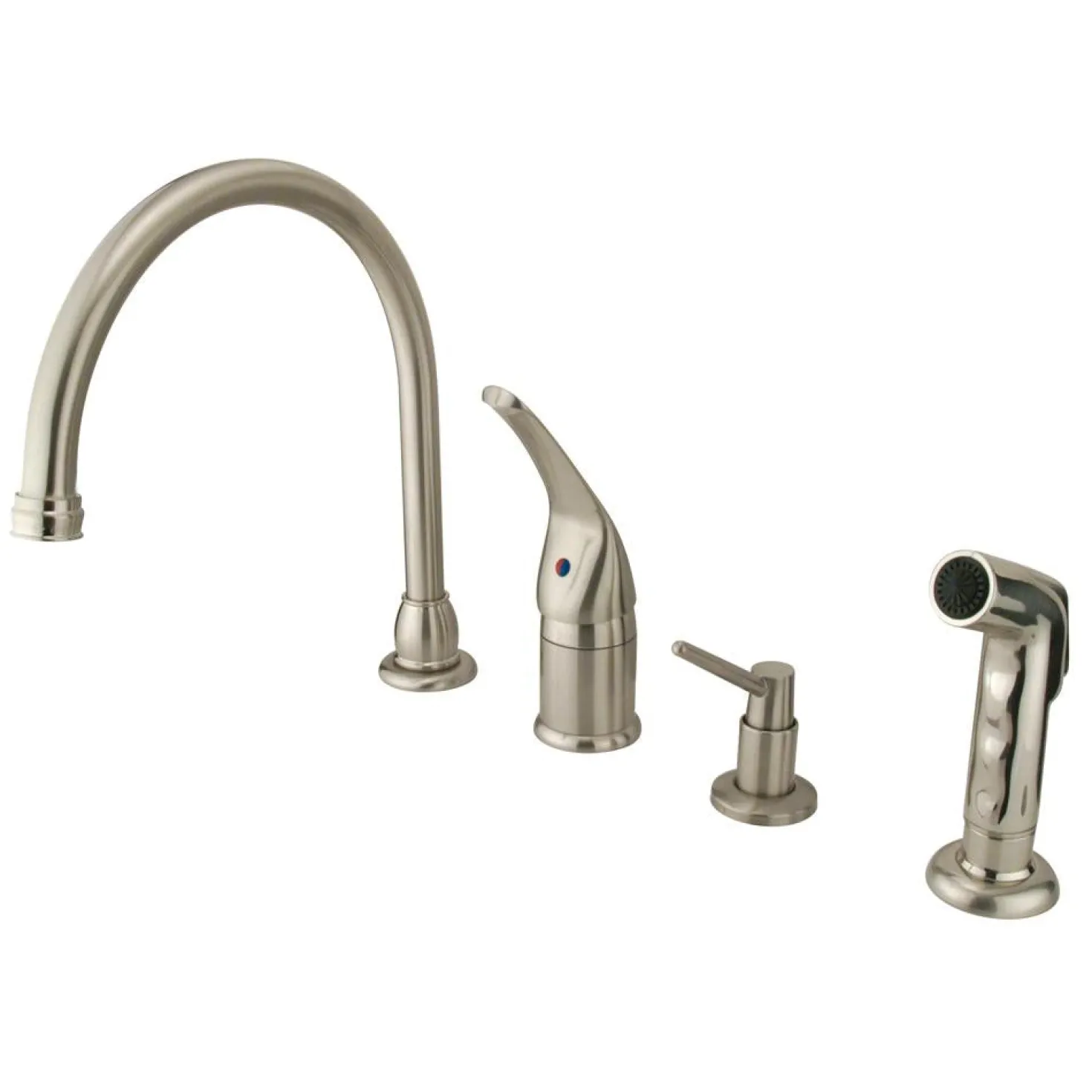 Kingston Brass Chatham Single Handle Kitchen Faucet with Soap Dispenser