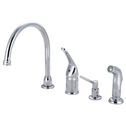 Kingston Brass Chatham Single Handle Kitchen Faucet with Soap Dispenser