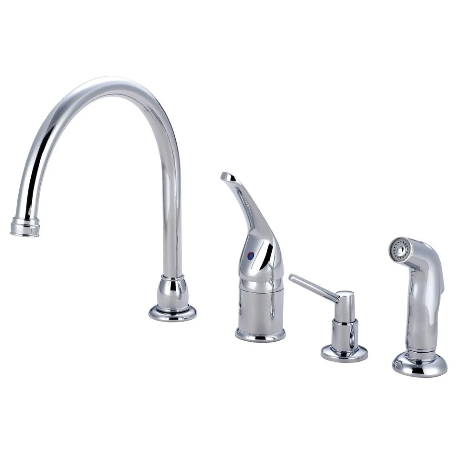 Kingston Brass Chatham Single Handle Kitchen Faucet with Soap Dispenser