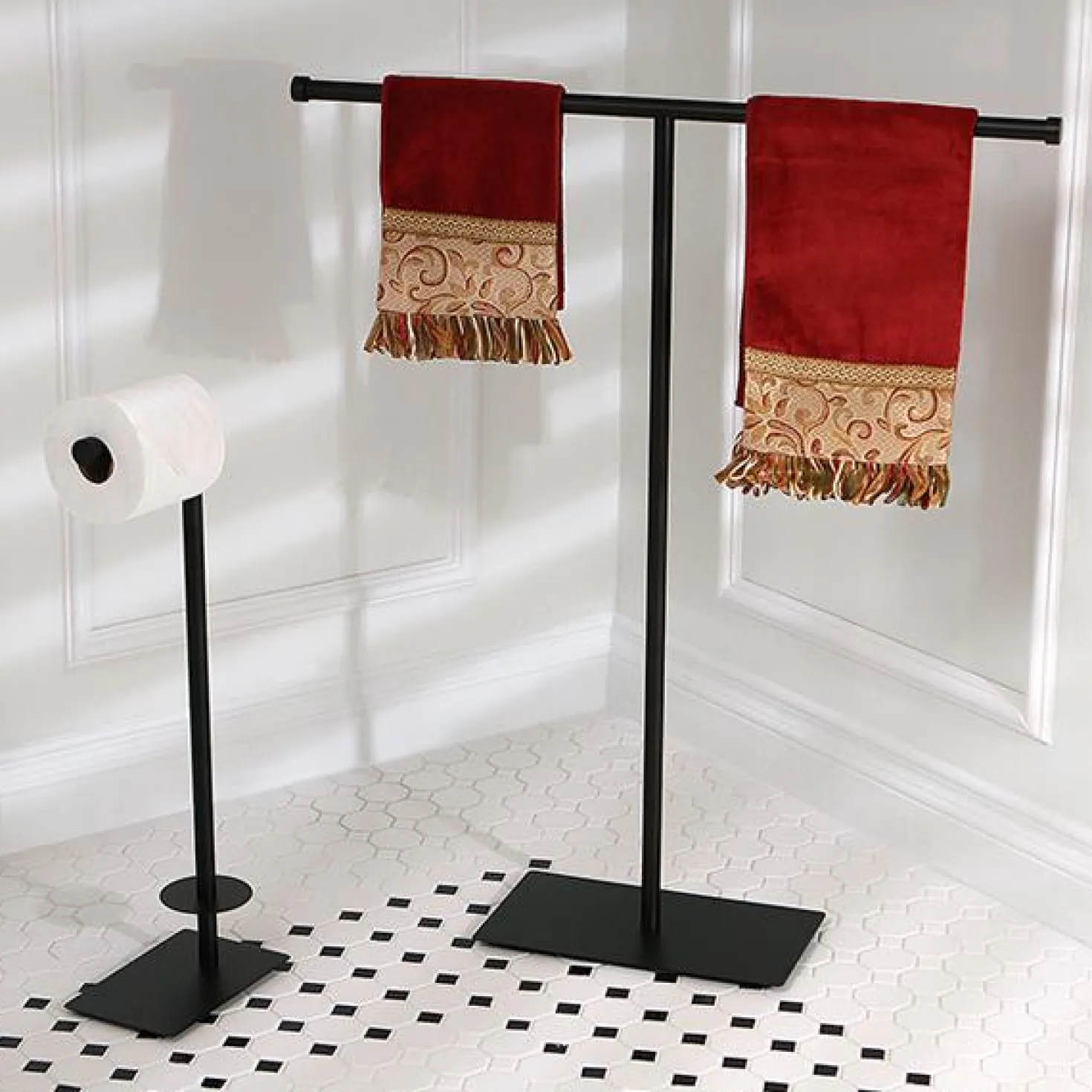 Kingston Brass Claremont Freestanding Toilet Paper Stand
