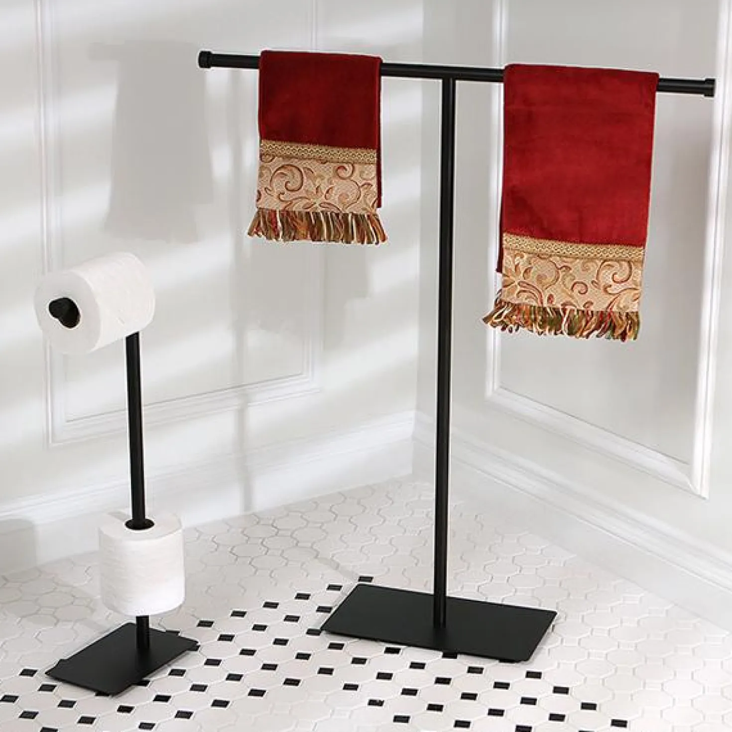 Kingston Brass Claremont Freestanding Toilet Paper Stand