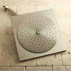 Kingston Brass Claremont KX8228CK Claremont 12" Rainfall Square Showerhead with 16" Shower Arm in Satin Nickel