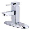 Kingston Brass Claremont Single Handle 4" Centerset Lavatory Faucet with Optional Deck Plate in Polished Chrome