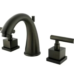 Kingston Brass Claremont Two Handle 8" to 16" Widespread Lavatory Faucet with Brass Pop-up
