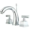 Kingston Brass Claremont Two Handle 8" to 16" Widespread Lavatory Faucet with Brass Pop-up in Polished Chrome