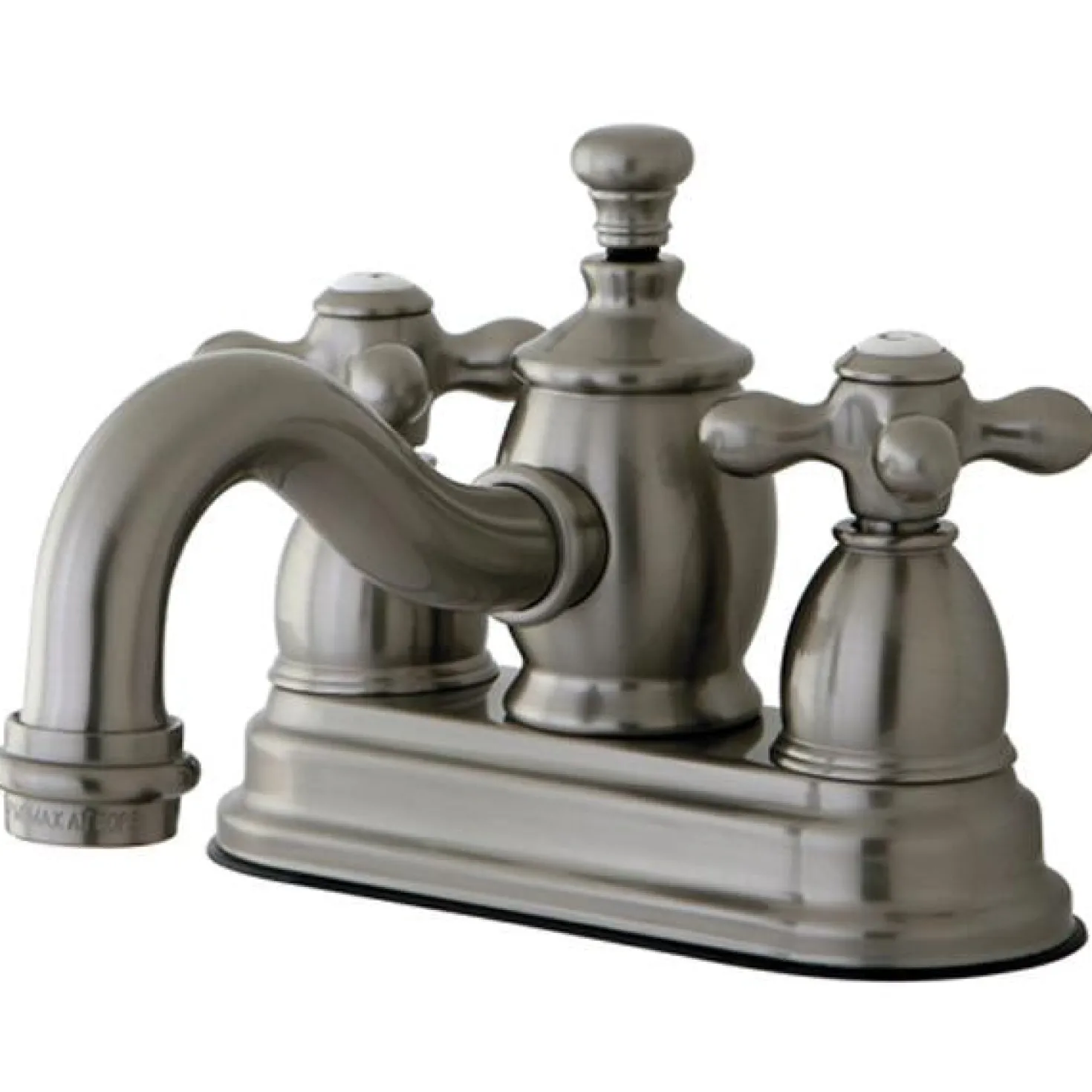 Kingston Brass Classic 4" Centerset Lavatory Faucet with Heritage Spout and Metal Cross Handle