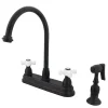 Kingston Brass Classic Restoration Two Handle 8" Kitchen Faucet with Brass Sprayer