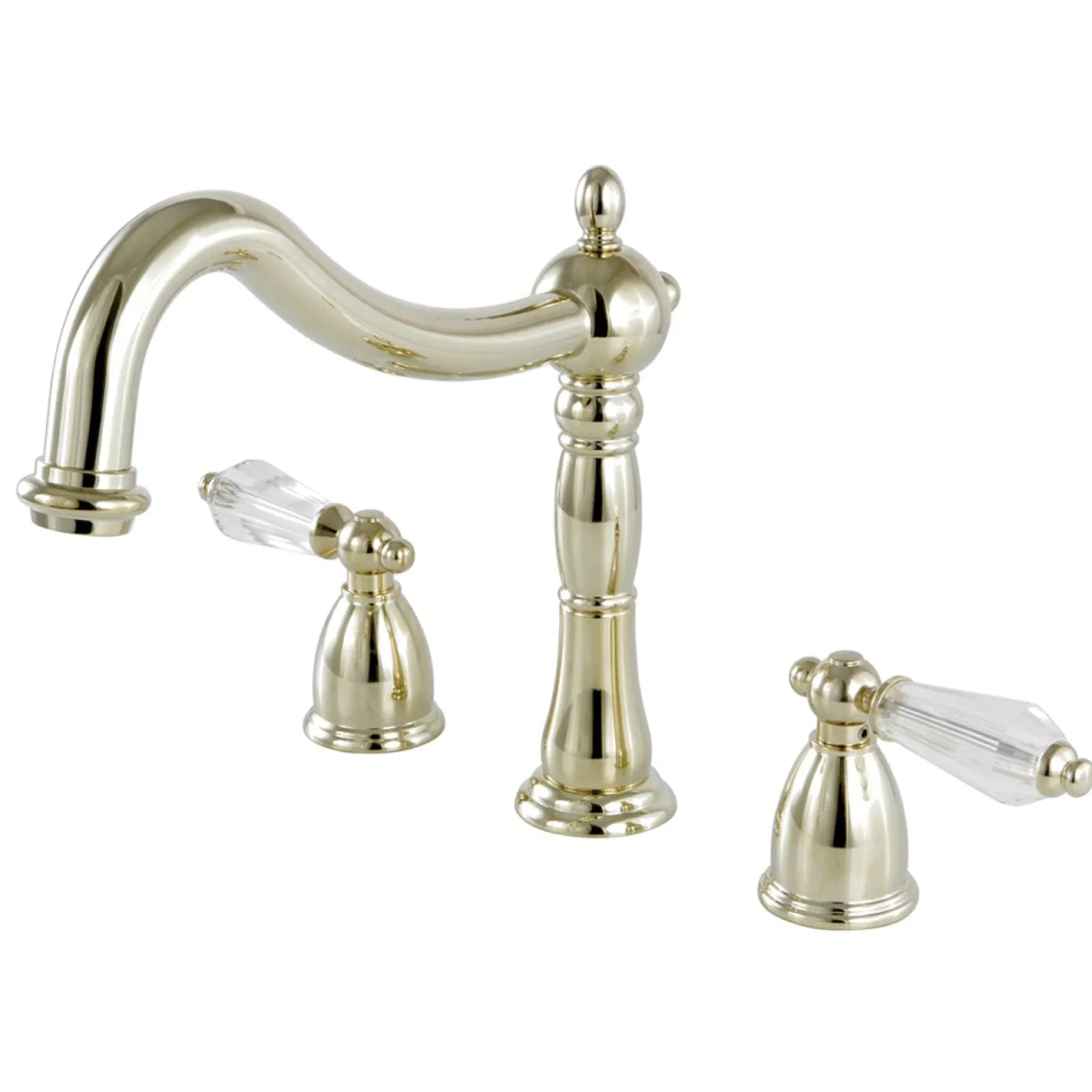 Kingston Brass Classic Roman Tub Filler with Tranlucent Handles