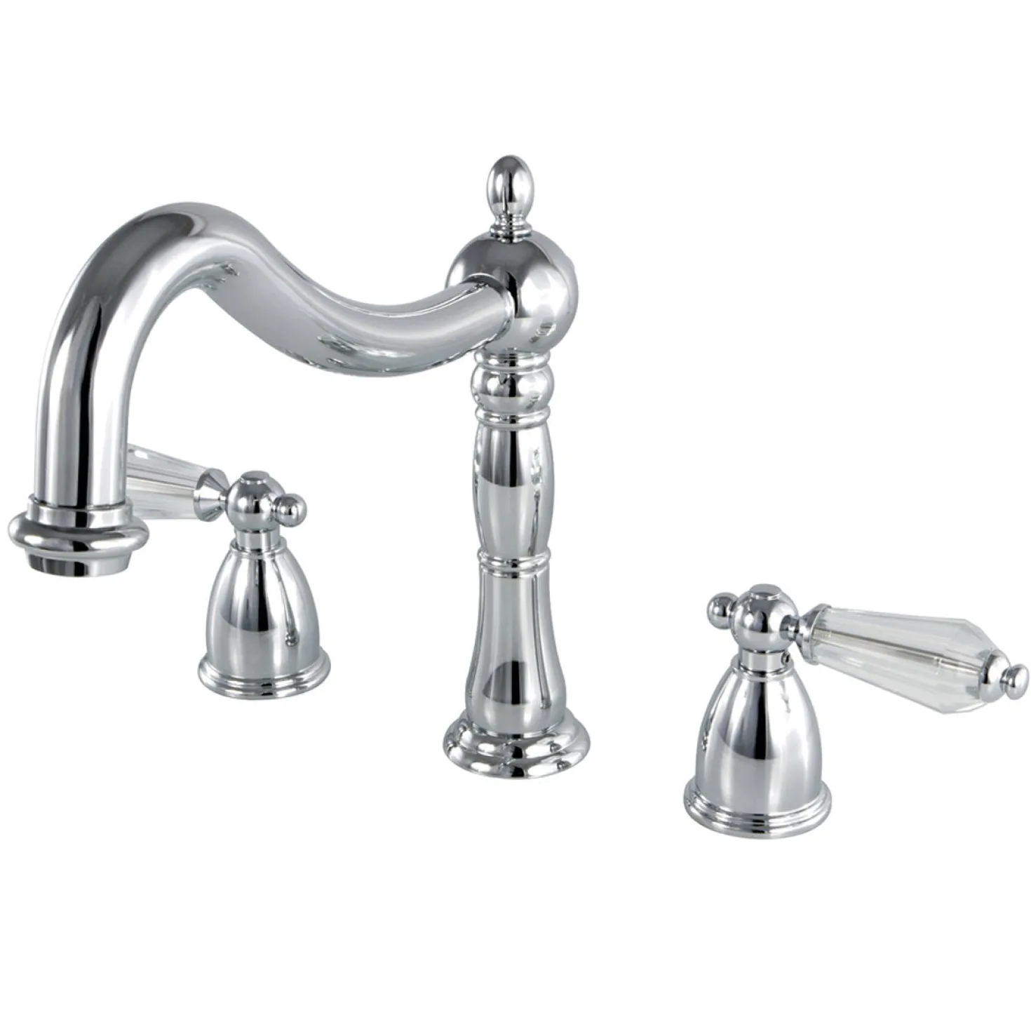 Kingston Brass Classic Roman Tub Filler with Tranlucent Handles