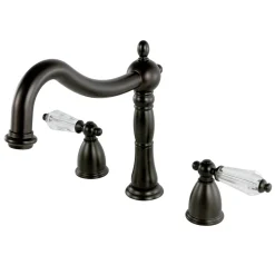 Kingston Brass Classic Roman Tub Filler with Tranlucent Handles