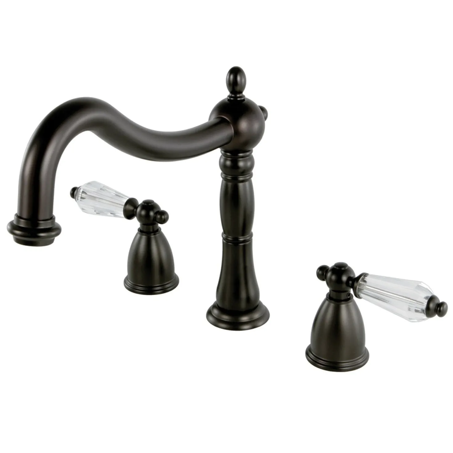 Kingston Brass Classic Roman Tub Filler with Tranlucent Handles