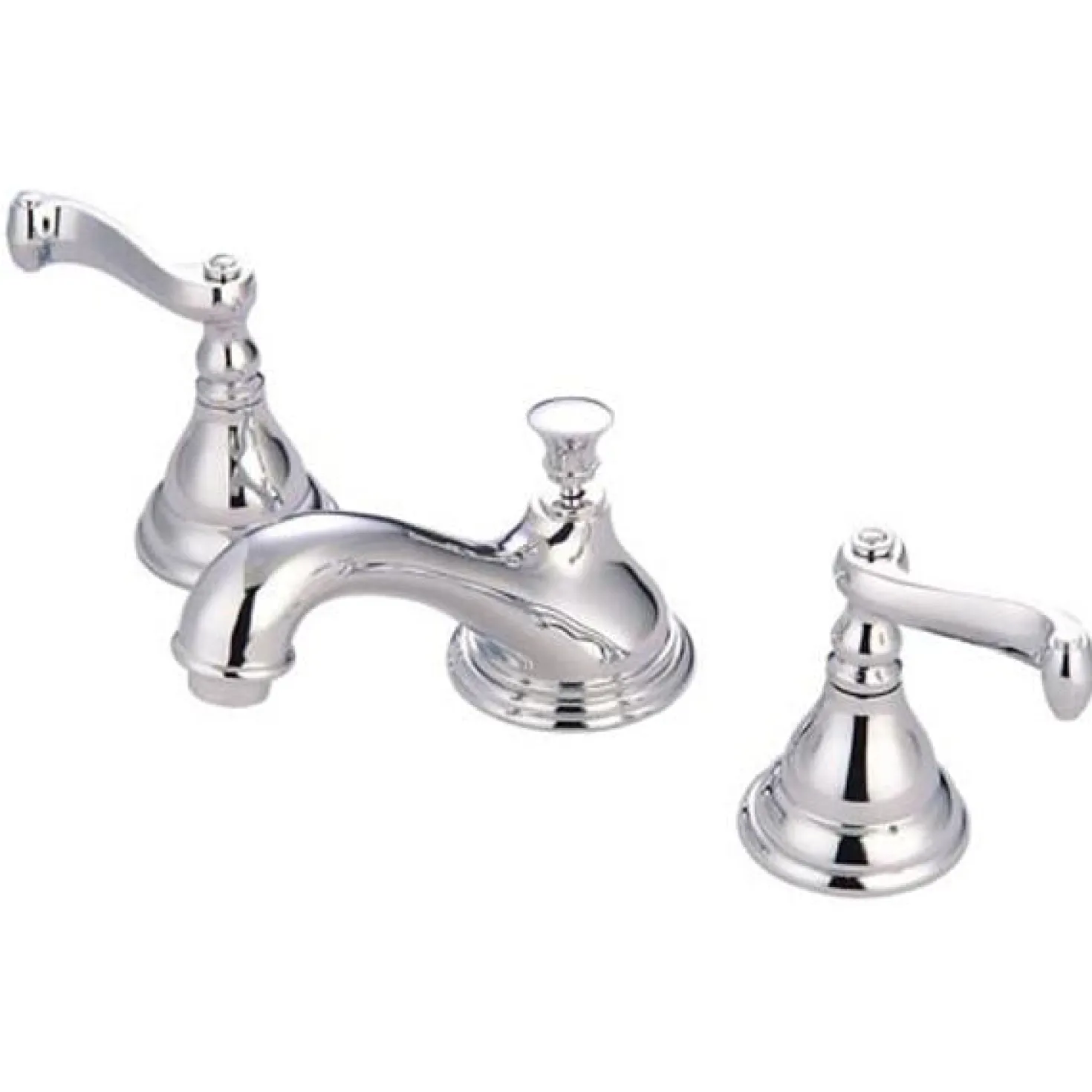 Kingston Brass Classic Royale 8" to 16" Widespread Two Handle Lavatory Faucet with Brass Pop-up