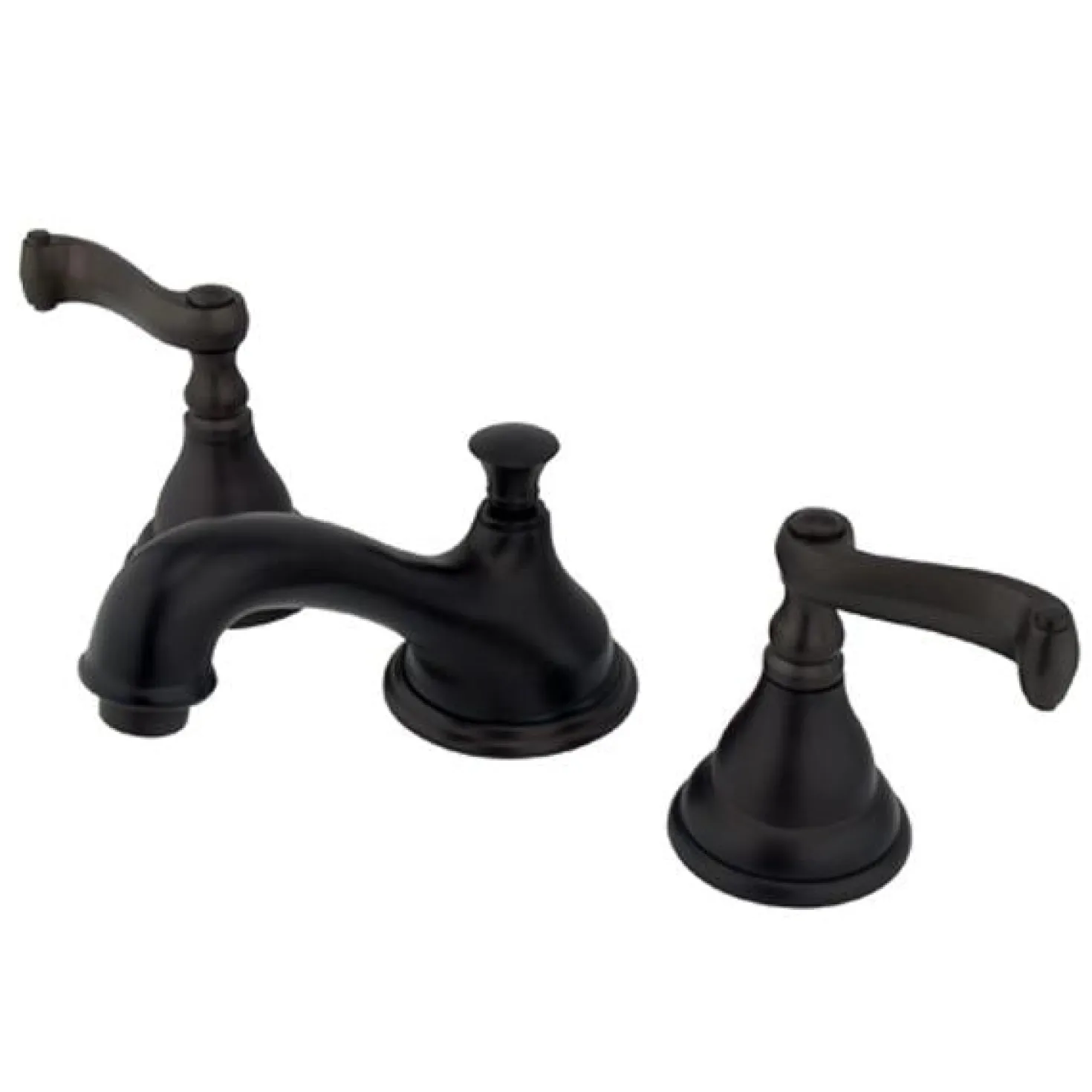 Kingston Brass Classic Royale 8" to 16" Widespread Two Handle Lavatory Faucet with Brass Pop-up