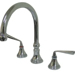 Kingston Brass Classic Silver Sage Two Handle Roman Tub Filler