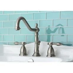 Kingston Brass Classic Tudor Widespread Lavatory Faucet with Brass Pop-up