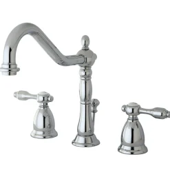 Kingston Brass Classic Tudor Widespread Lavatory Faucet with Brass Pop-up