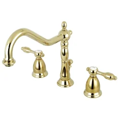 Kingston Brass Classic Tudor Widespread Lavatory Faucet with Brass Pop-up