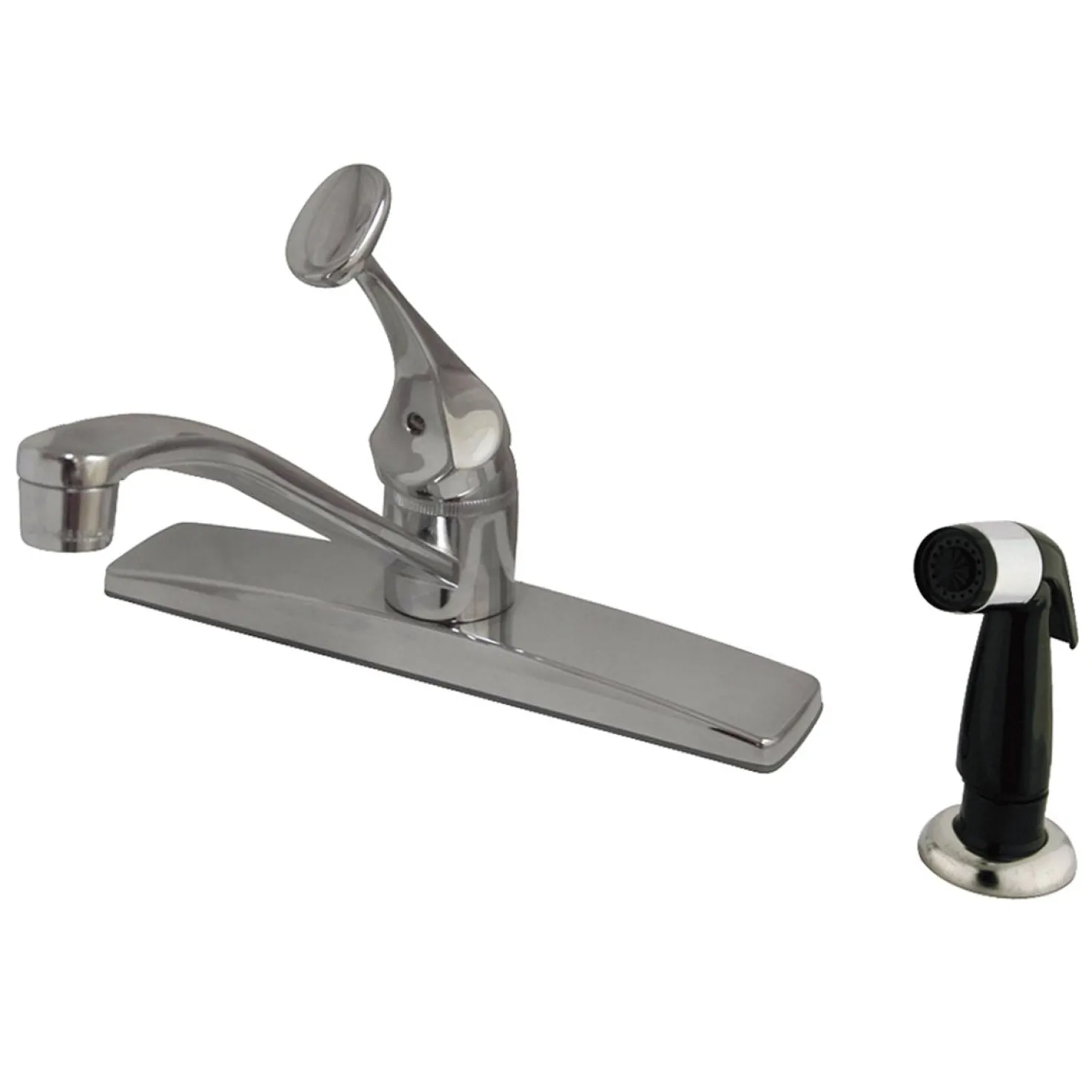 Kingston Brass Columbia Single Handle 8" Kitchen Faucet with Side Sprayer