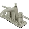 Kingston Brass Concord 4" Centerset Lavatory Faucet with Two Handle and Brass Pop-up