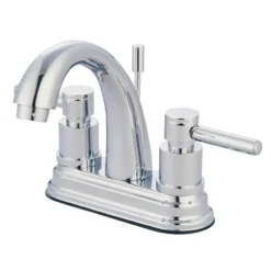 Kingston Brass Concord 4" Centerset Two Handle Lavatory Faucet with Brass Pop-up