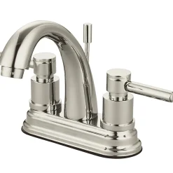 Kingston Brass Concord 4" Centerset Two Handle Lavatory Faucet with Brass Pop-up