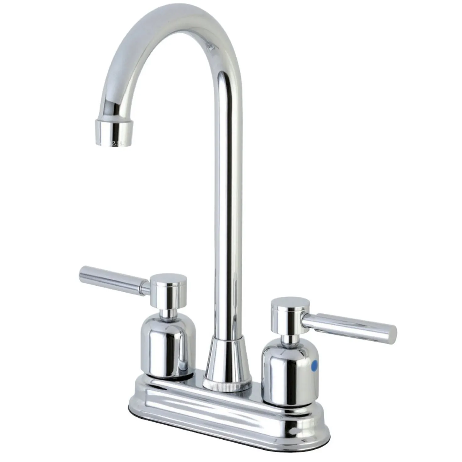 Kingston Brass Concord Deck Mount 4" Centerset High-Arch Spout Bar Faucet