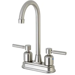 Kingston Brass Concord Deck Mount 4" Centerset High-Arch Spout Bar Faucet