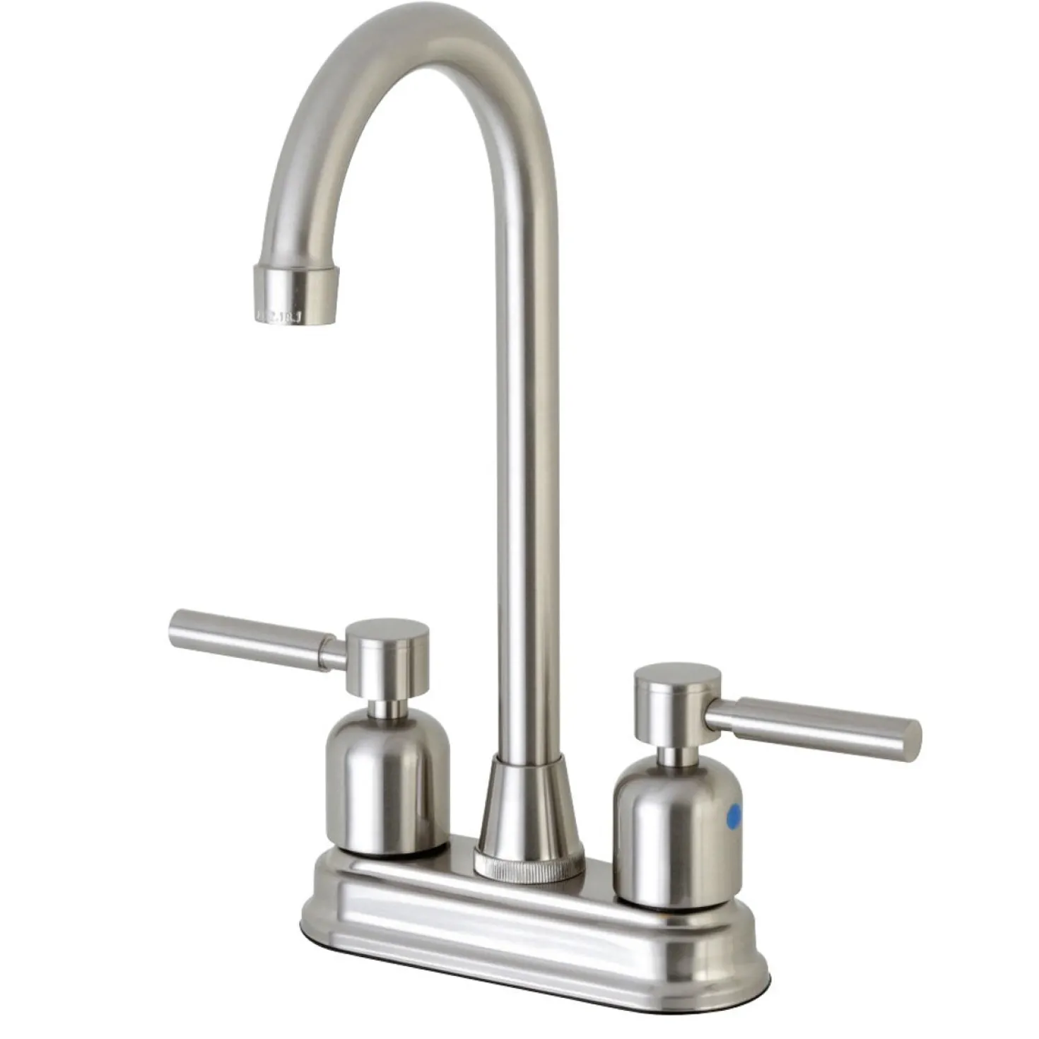 Kingston Brass Concord Deck Mount 4" Centerset High-Arch Spout Bar Faucet