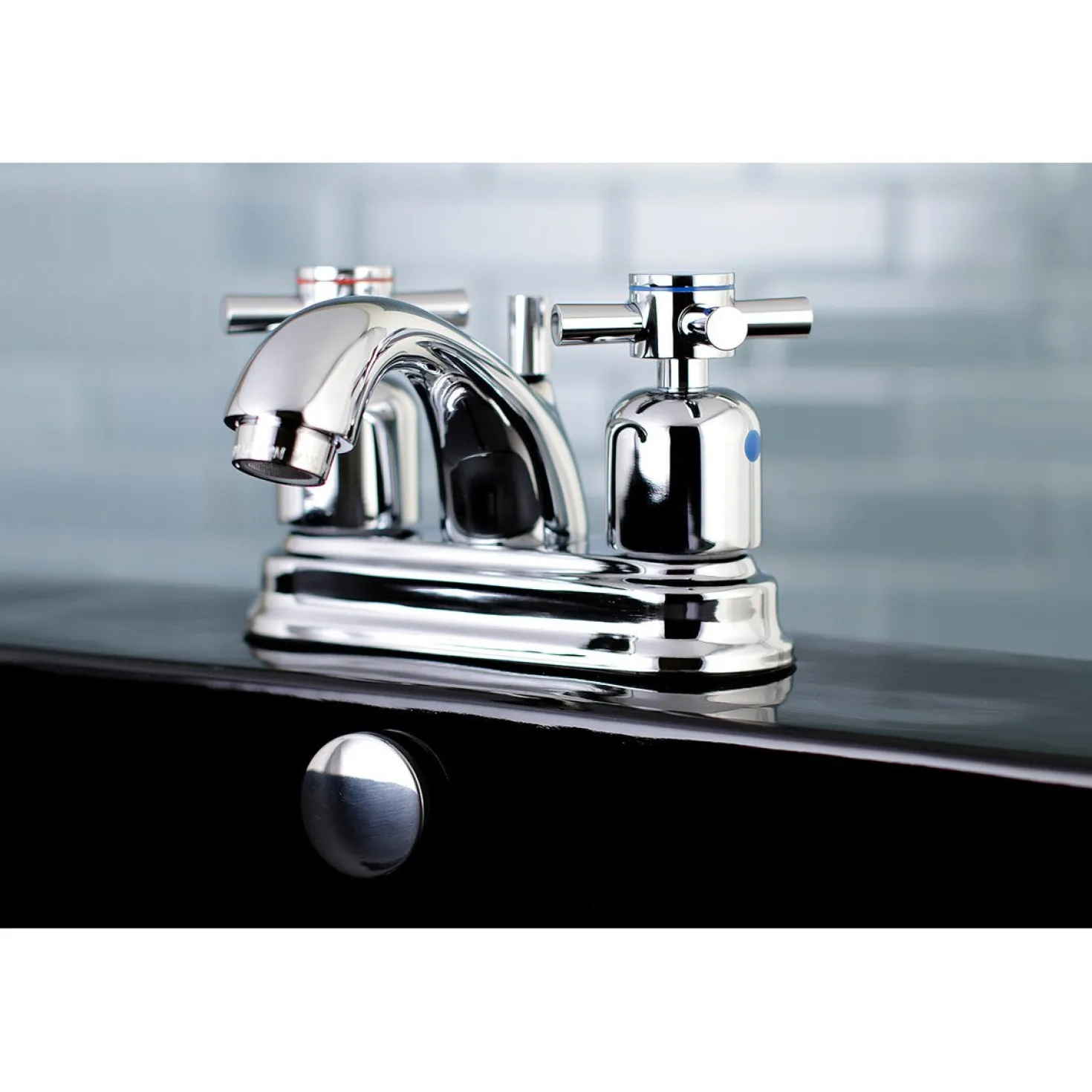 Kingston Brass Concord Deck Mount 4-Inch Centerset Bathroom Faucet