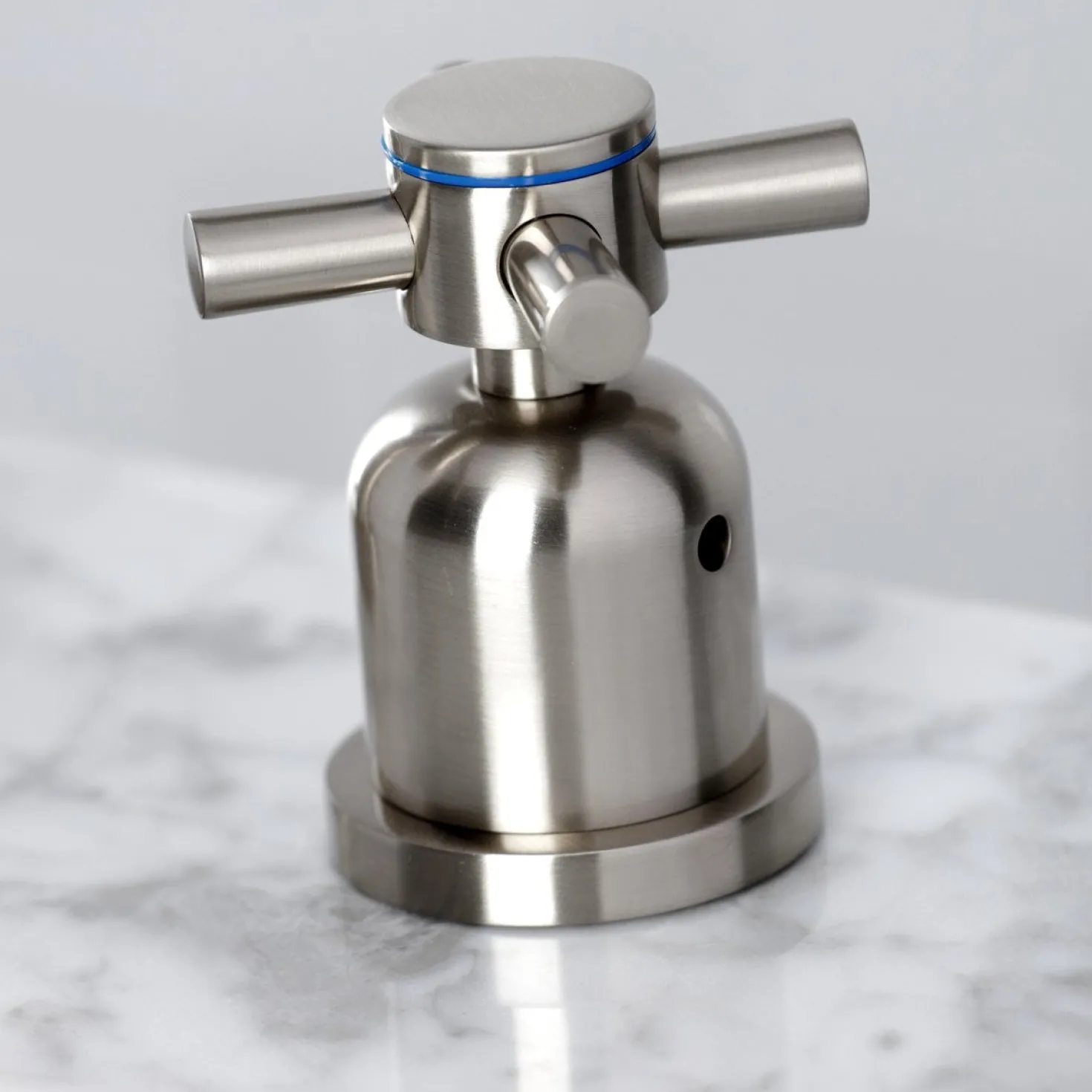 Kingston Brass Concord Deck Mount Widespread Bathroom Faucet with Brass Pop-Up