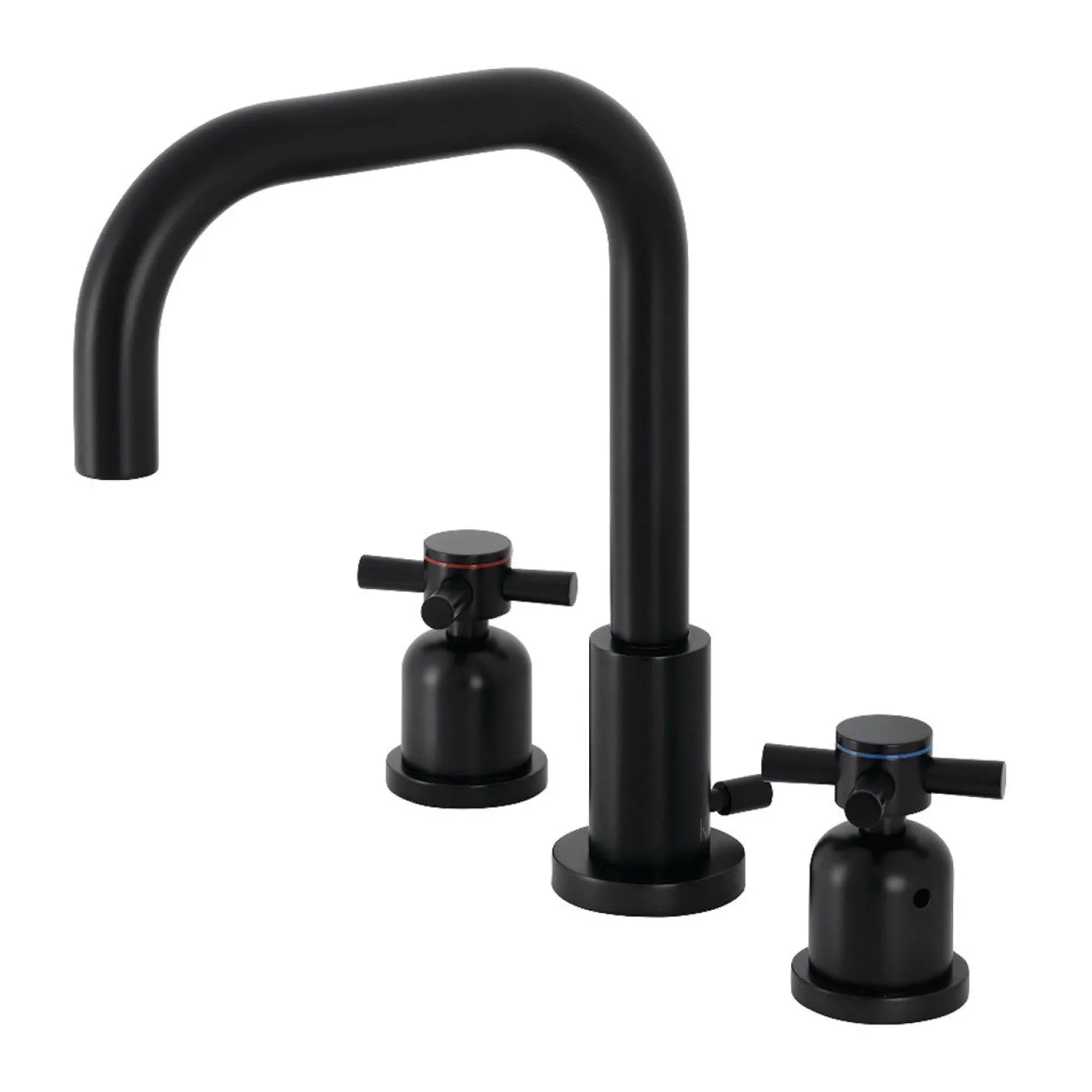 Kingston Brass Concord Deck Mount Widespread Bathroom Faucet with Brass Pop-Up