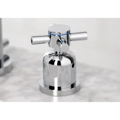Kingston Brass Concord Deck Mount Widespread Bathroom Faucet with Brass Pop-Up