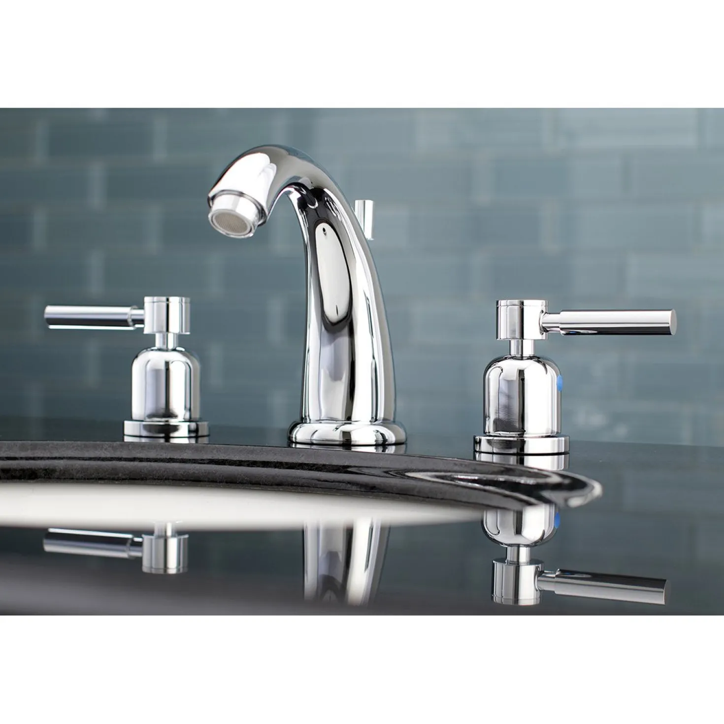 Kingston Brass Concord Deck Mount 8-Inch Widespread Bathroom Faucet