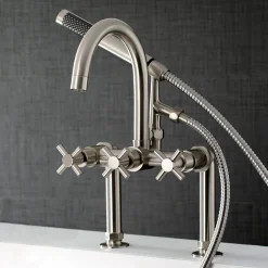 Kingston Brass Concord Deck Mount 2-Hole Tub Filler with Hand Shower