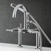 Kingston Brass Concord Deck Mount Tub Filler with Hand Shower