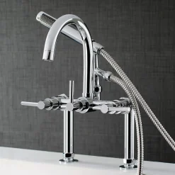 Kingston Brass Concord Deck Mount Tub Filler with Hand Shower